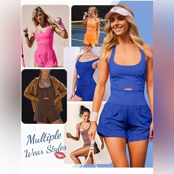 Women's Wenlia romper. Size Small. Two toned green. Keyhole cut out in front - Picture 5 of 5